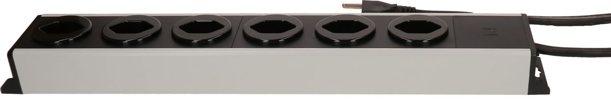 multiprise Power Line 6x type 23 gris/noir 1.5m