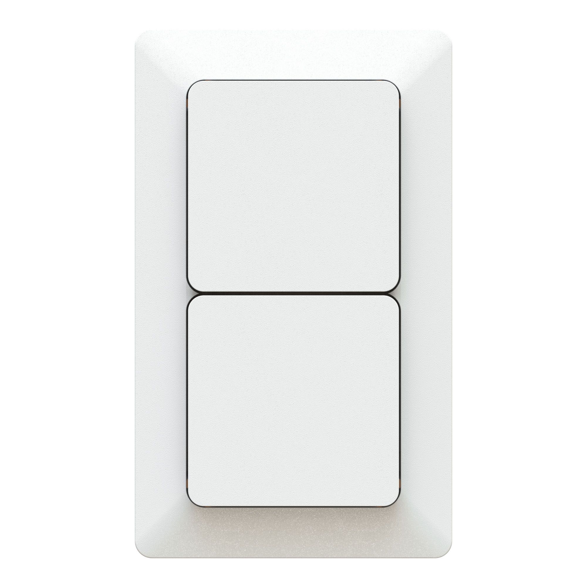 combinaison interrupteur s3 / s3 ta.2x1 AP priamos blanc