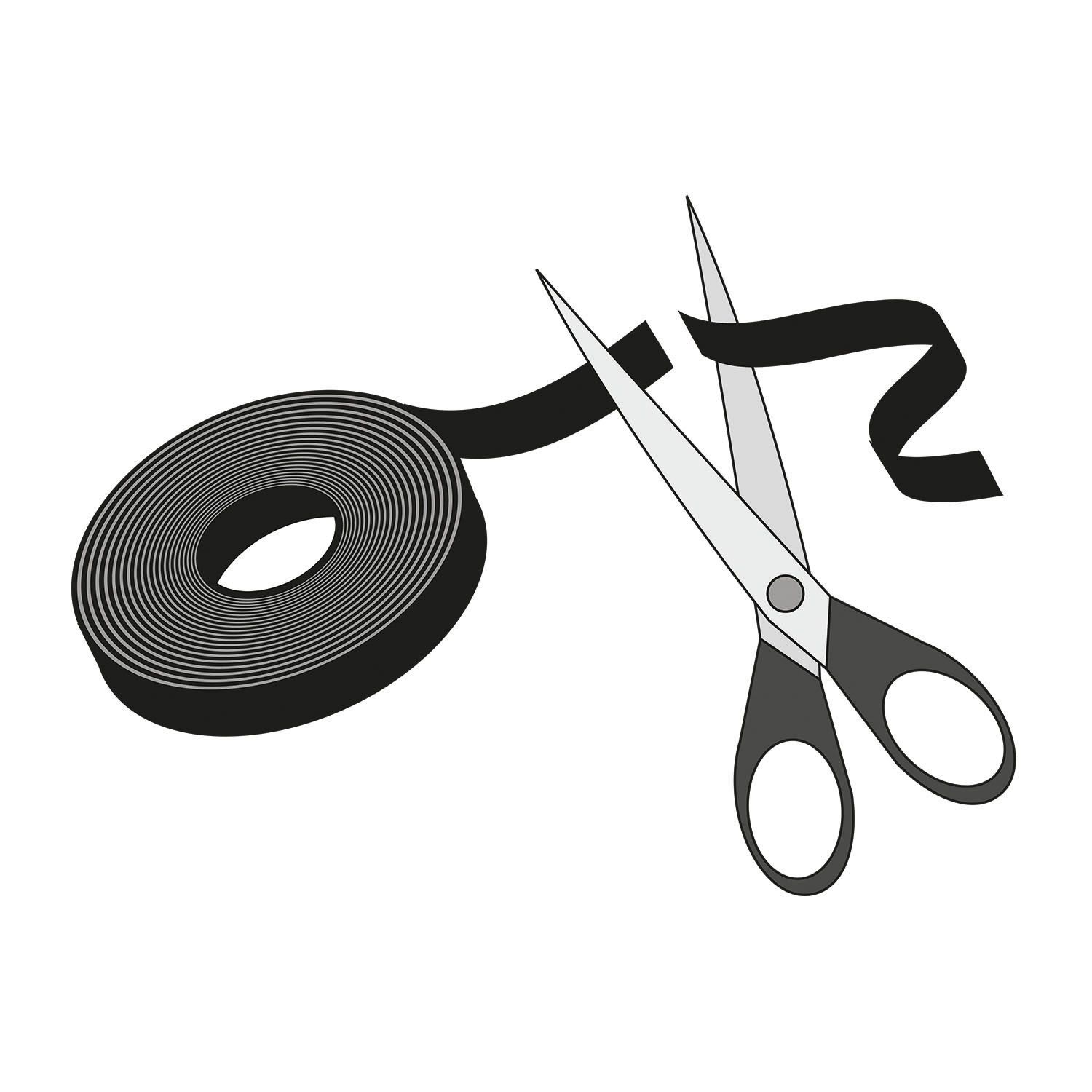 rouleau de velcro double face 25m blanc