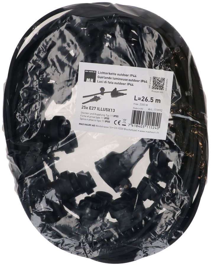 guirlande lumineuse outdoor 25x E27 ILLU5X13 26.5m type 11 IP55