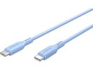 câble de recharge USB-C silicone 1.5m bleu