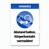 Warntafel 420x297 lam. - Abstand halten