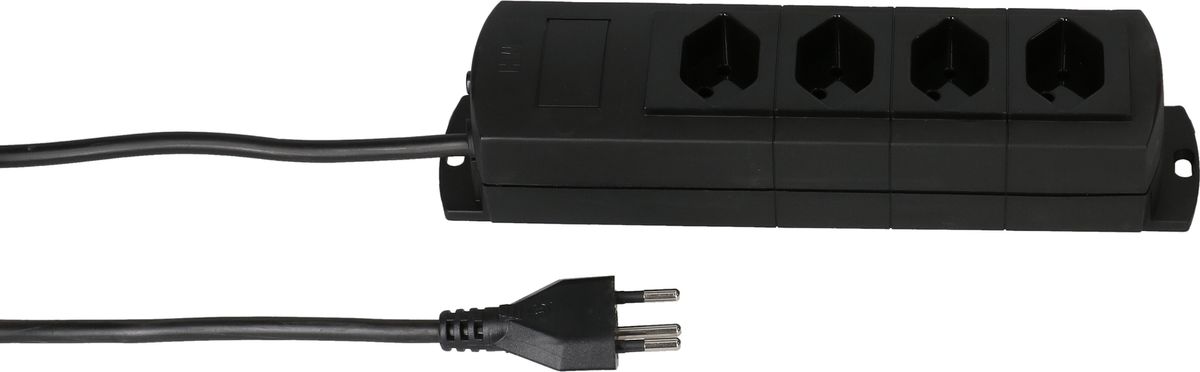 multiprise Prime Line 4x type 13 noir 5m