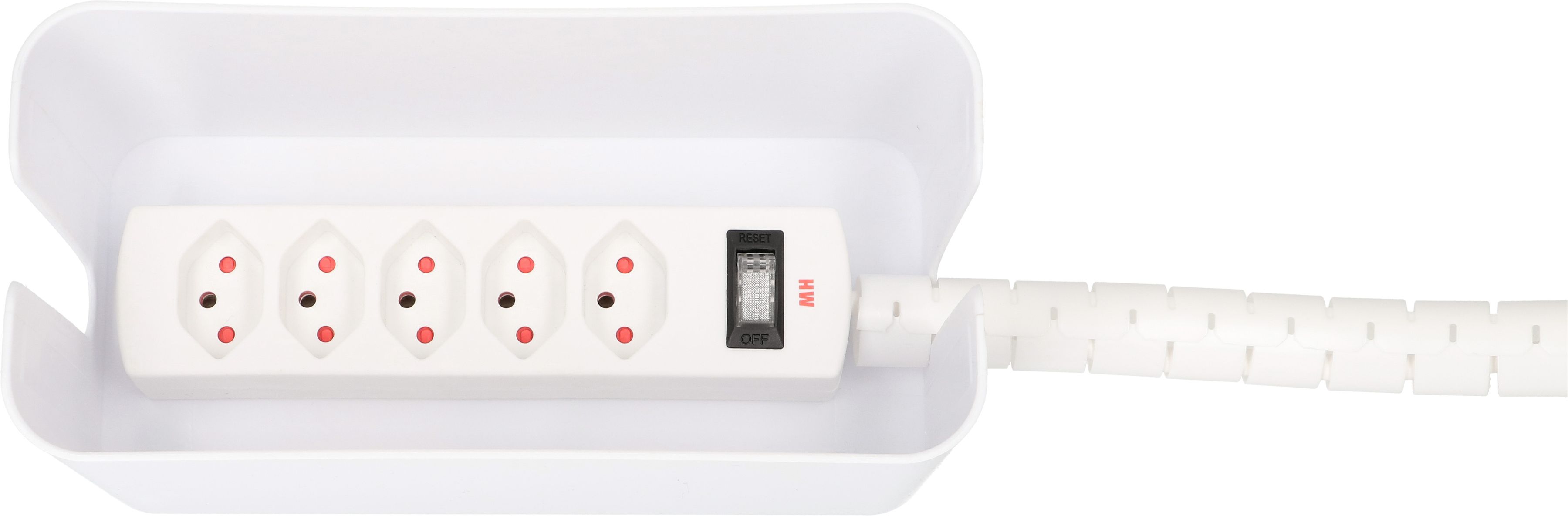 set gestion des câbles petit blanc