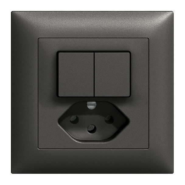 Kleinkombi Schema 3+3 / Typ 13 Gr.1x1 UP EdizioDue schwarz