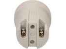 douille E27 porcelaine 5kV / trous de passage pour vis M4