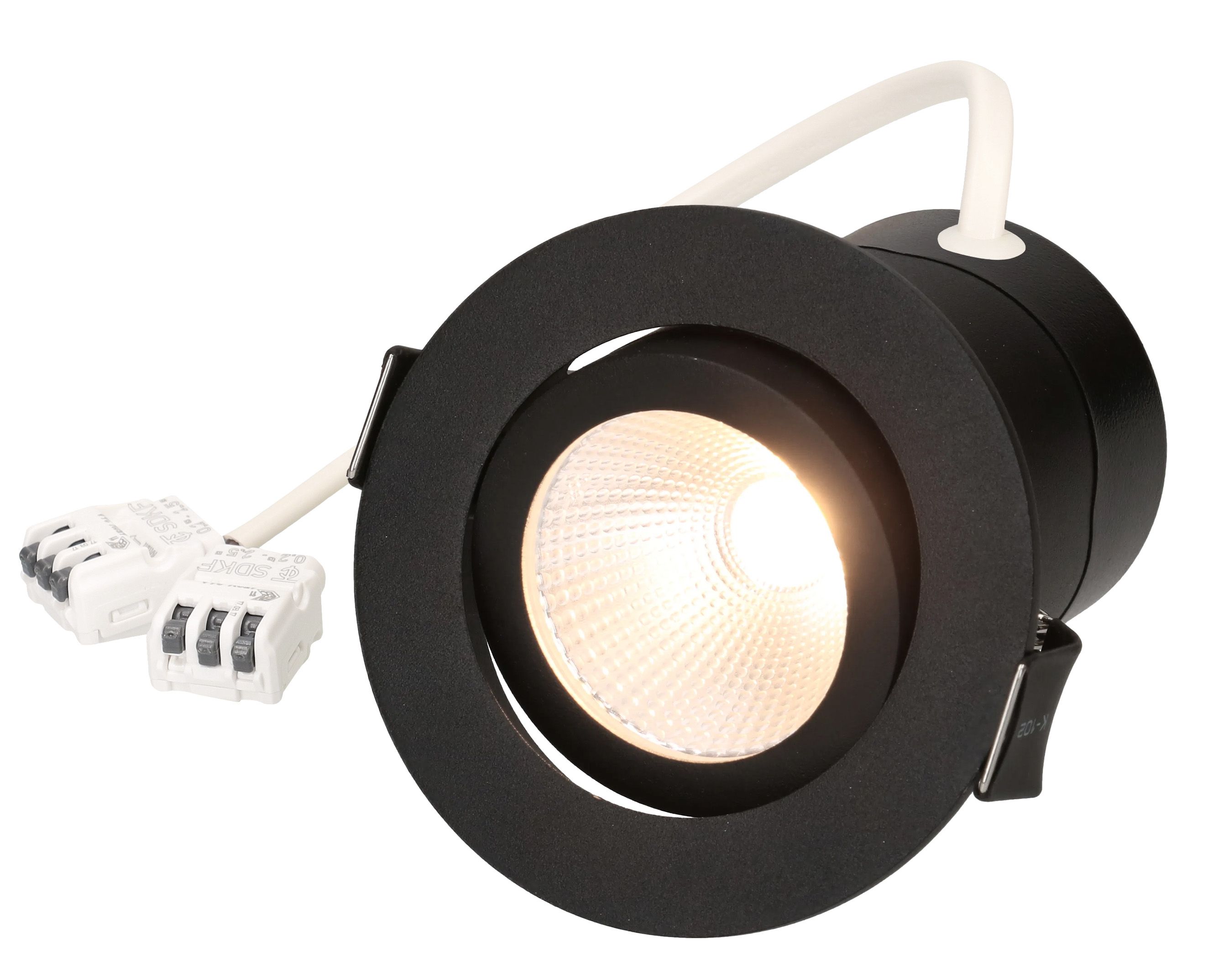 spot encastré à LED DISC 230 Ø68 noir 3000K 650lm 36°
