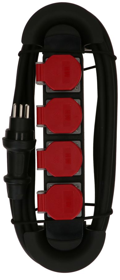 multiprise Construct Line 4x type 25 IP55 noir 5m