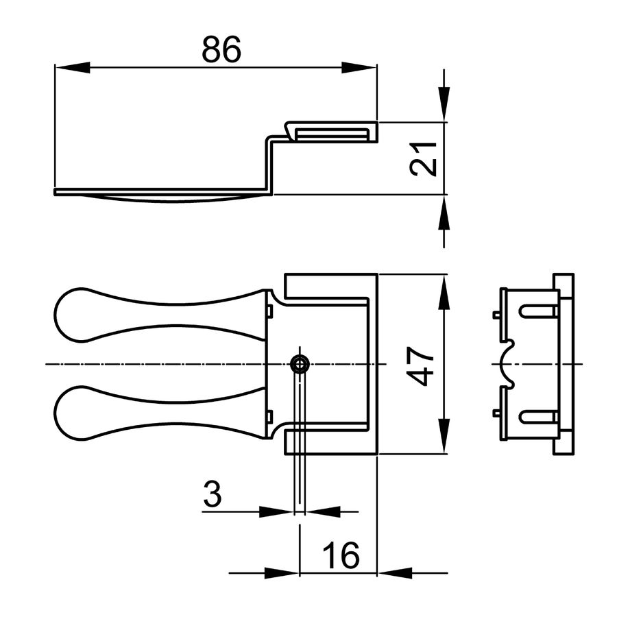 adaptateur pour sortie au sol Easy-Clip-S blanc RAL9003