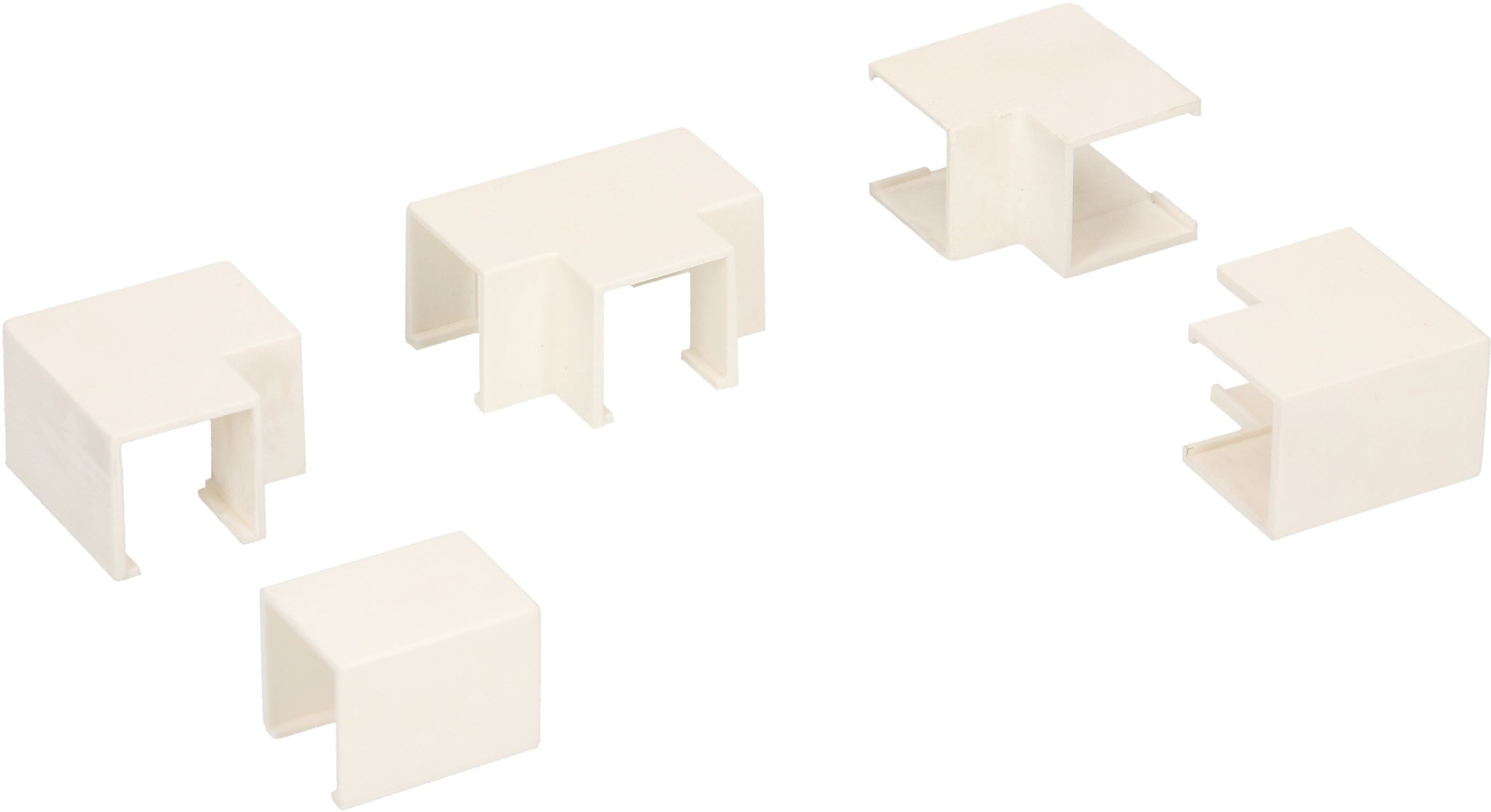 Connessione canalina 25x16mm bianco assortito 5 pz.