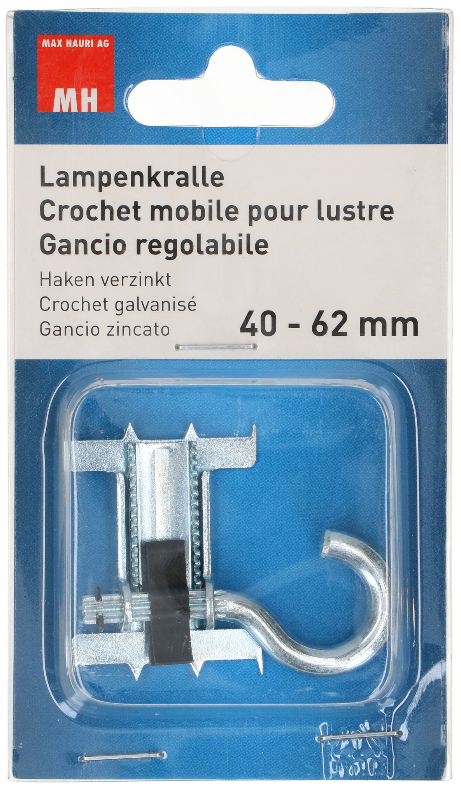 crochet à griffes pour lampes environ 40-57mm