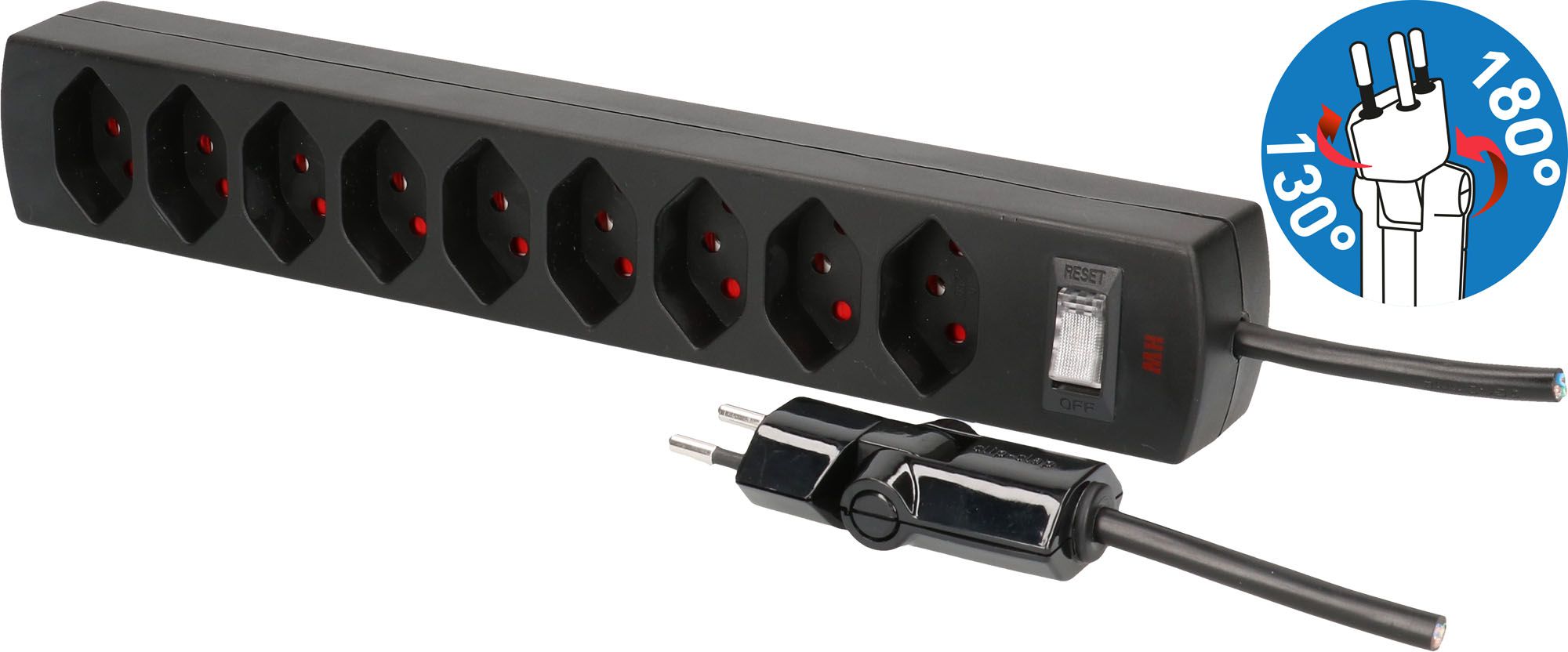 set gestion des câbles grand noir