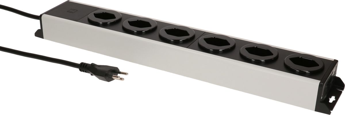 multiprise Power Line 6x type 13 gris/noir 3.0m