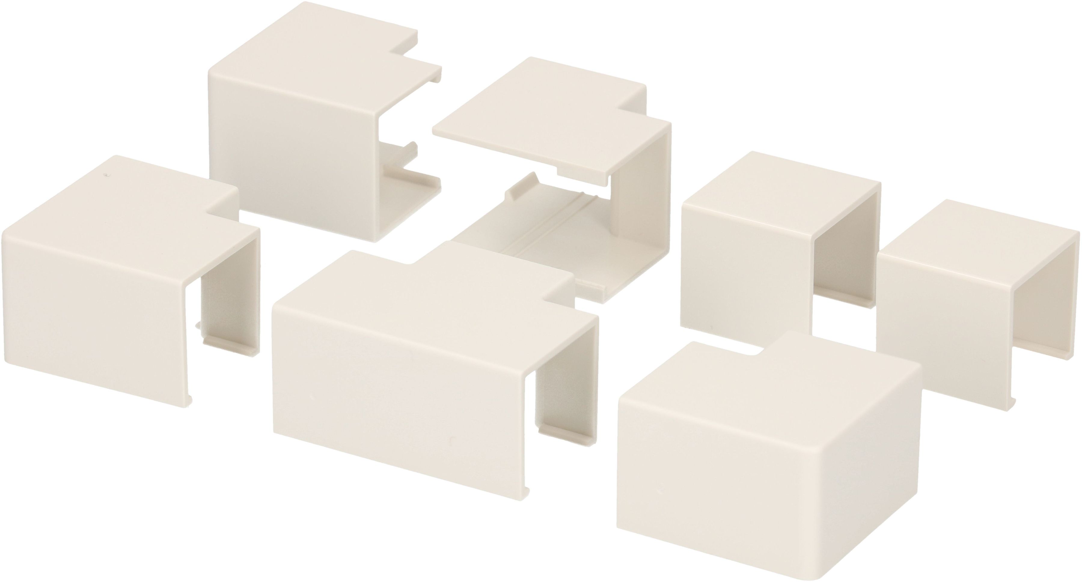 Kabelkanal Verbindungen 16x16mm weiss assortiert 7-teilig