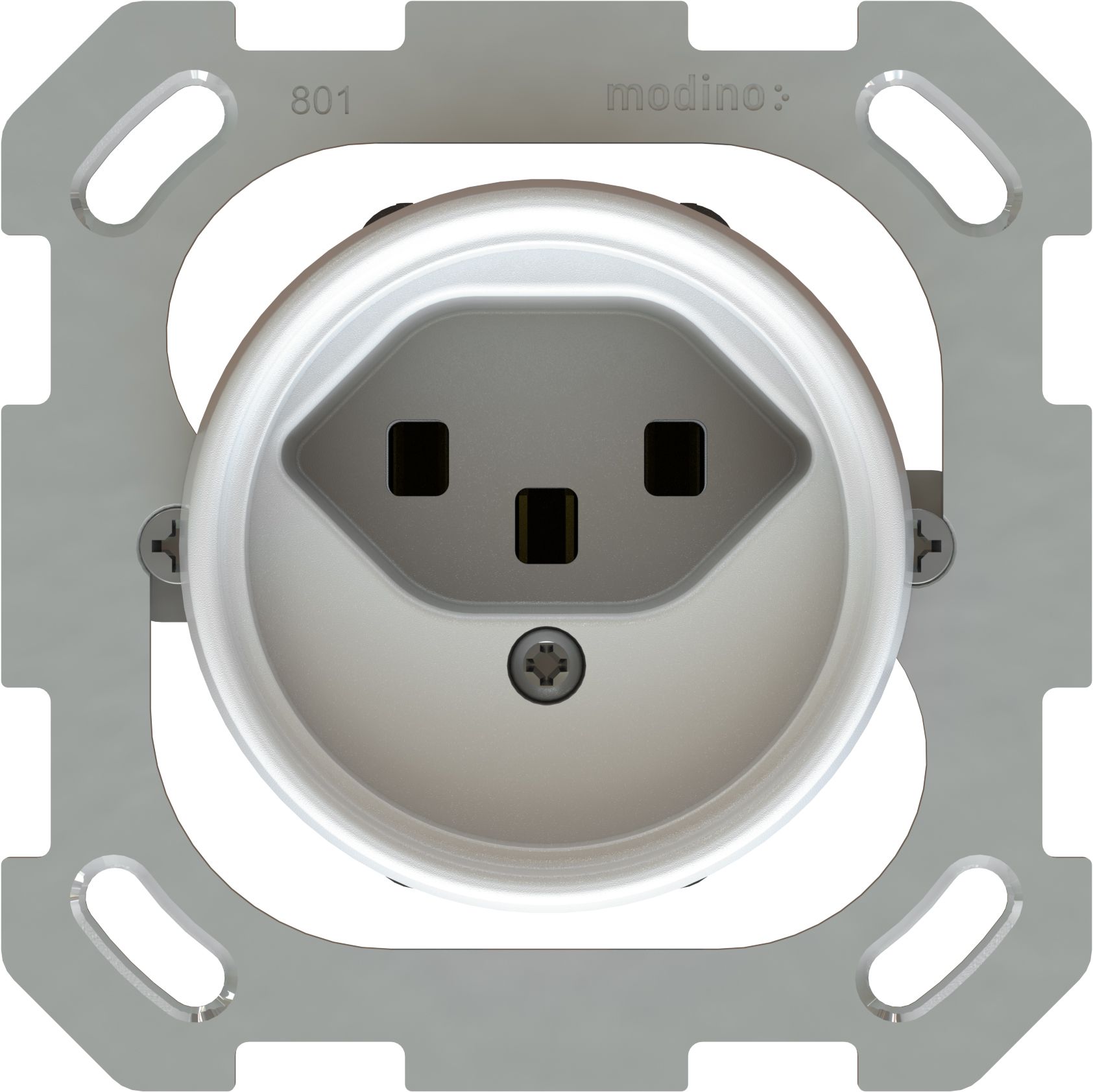 prise 1x type 23 insert avec plaque frontale exo IP55 blanc