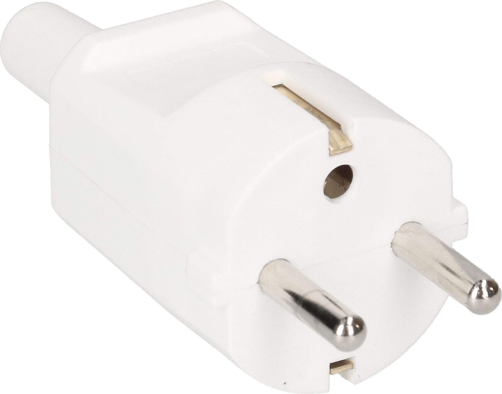 fiche Schuko blanc double système de terre