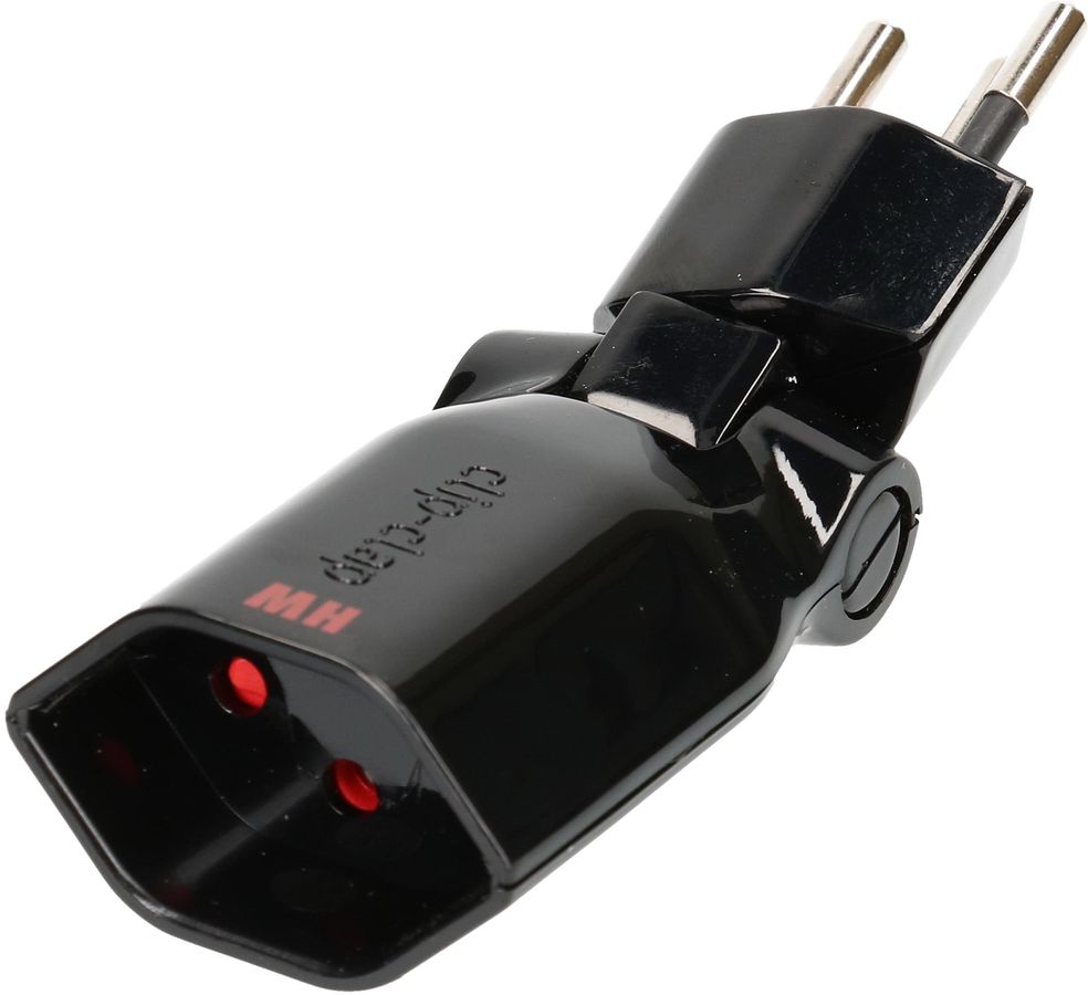 multi adaptateur clip-clap 1x type 13 3 pôles noir BS