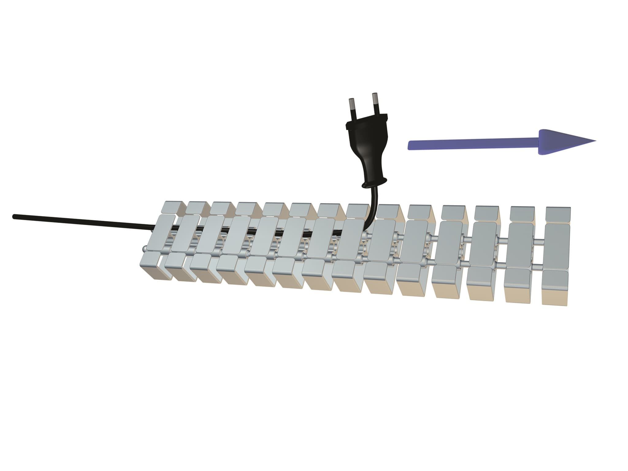 garniture serpentine de câble Flex II 1.30m noir RAL9005