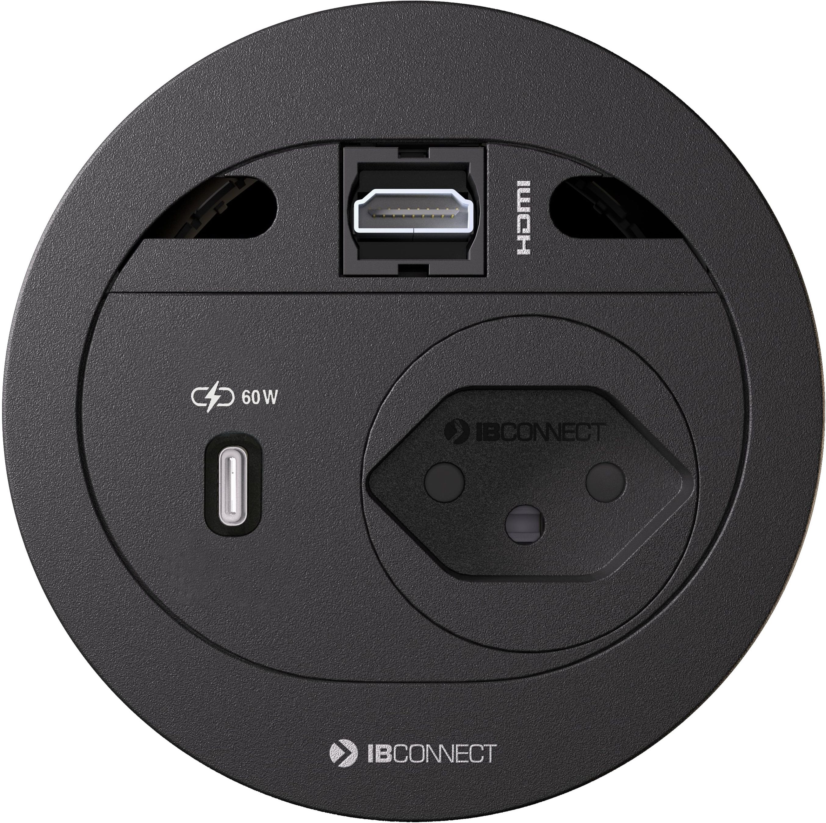 DIVUS bloc multiprise noir 1x type 13 1x USB-C 60W 1x HDMI