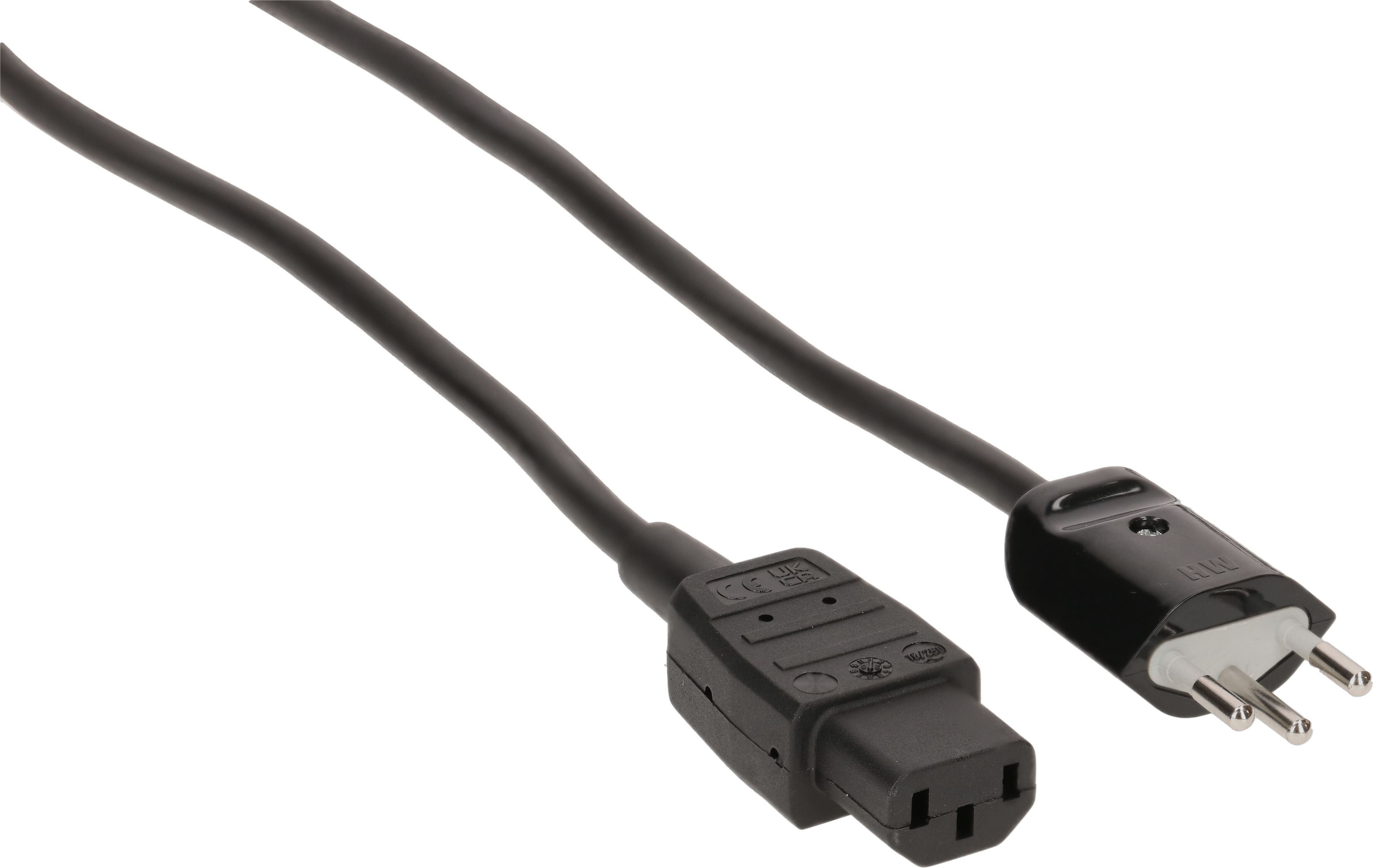 cavo per apparecchi TD S05VSTV-F3G1.0 2m ne schermato tipo 12/C13