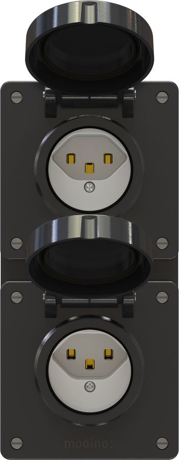 combinaison type 23 / type 23 ta.2x1 AP exo IP55 noir