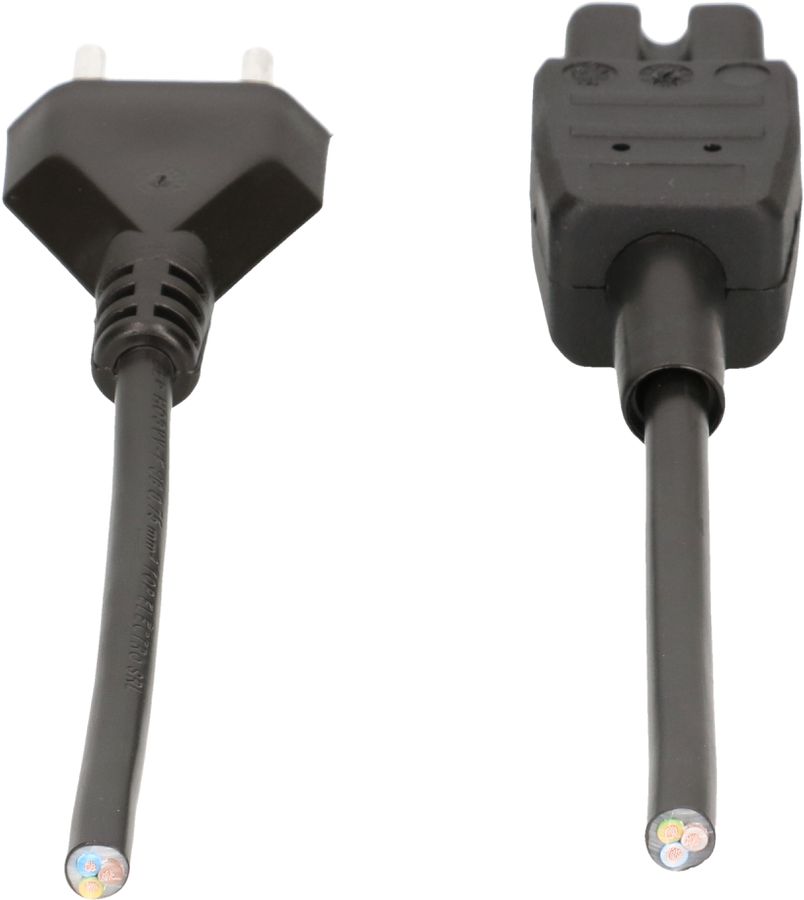 câble d'appareil TD H05VV-F3G1.0 3m noir type 12/C15A