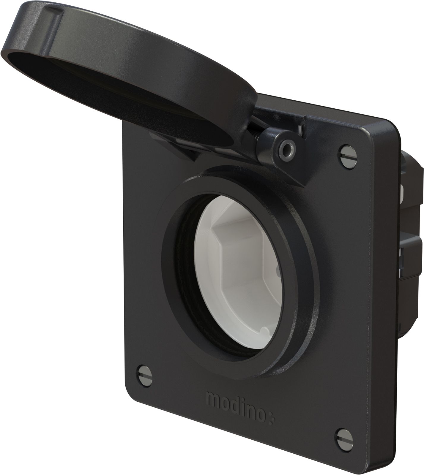 prise 1x type 25 insert avec set frontal exo IP55 noir