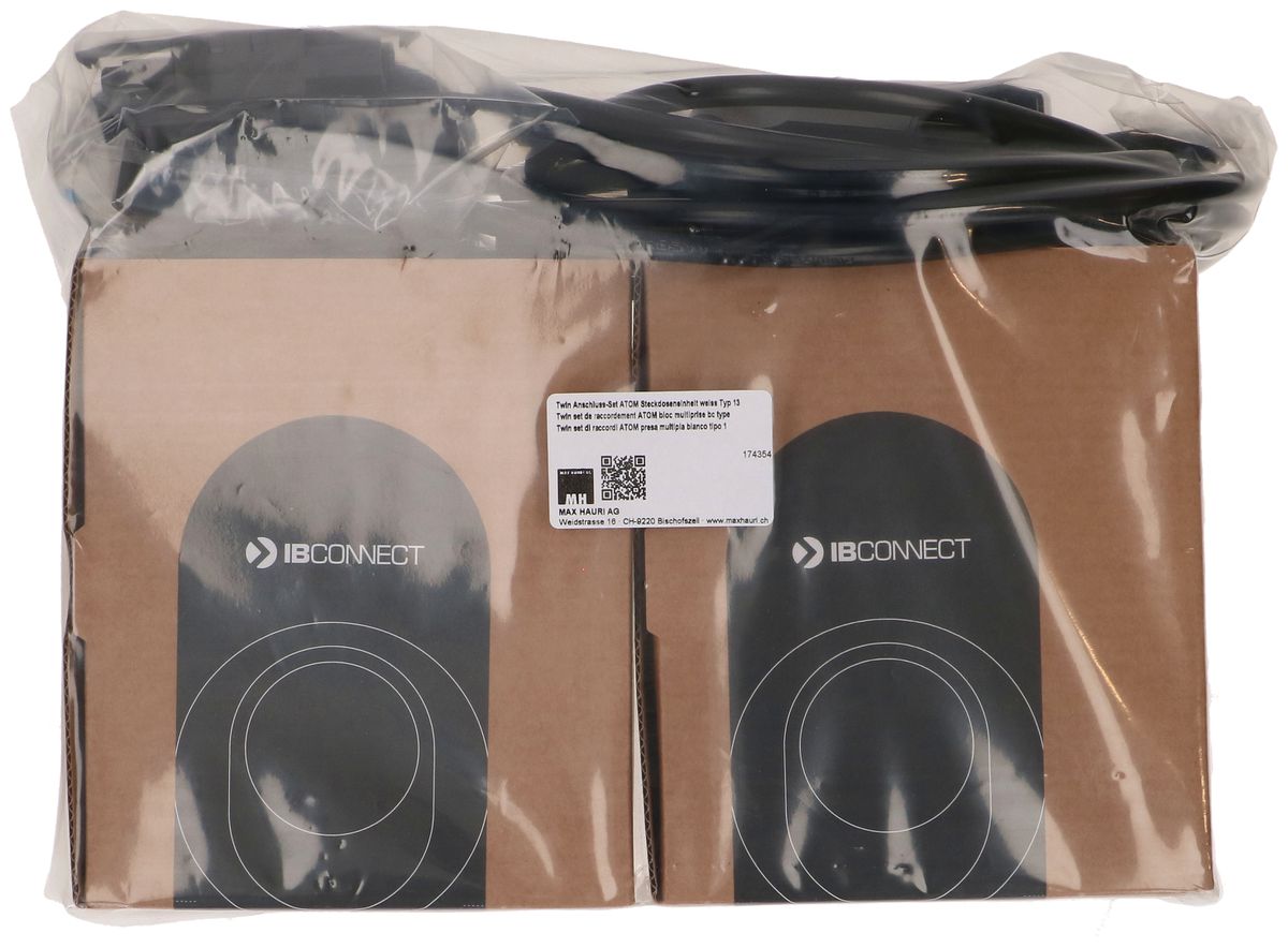 Twin set de raccordement ATOM bloc multiprise bc type 13 USB-A/C