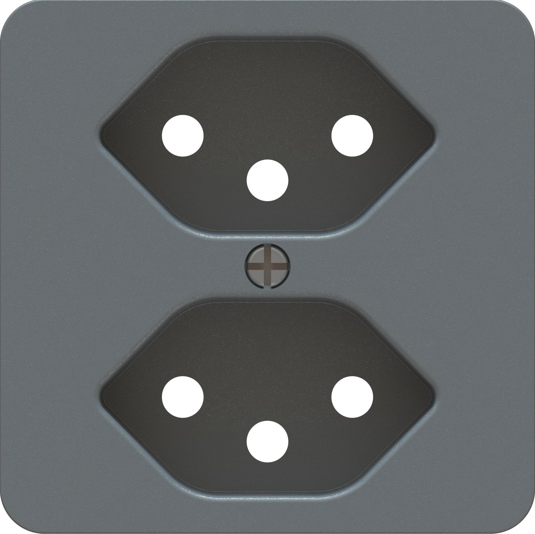 prise 2x type 13 plaque frontale priamos anthracite