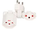 multi adaptateur clip-clap 2x type 13 3 pôles blanc BS