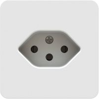 prise 1x type 13 insert avec plaque frontale priamos blanc