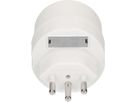 adaptateur de voyage type 12 / Schuko USA Japon 3/2-pôles blanc