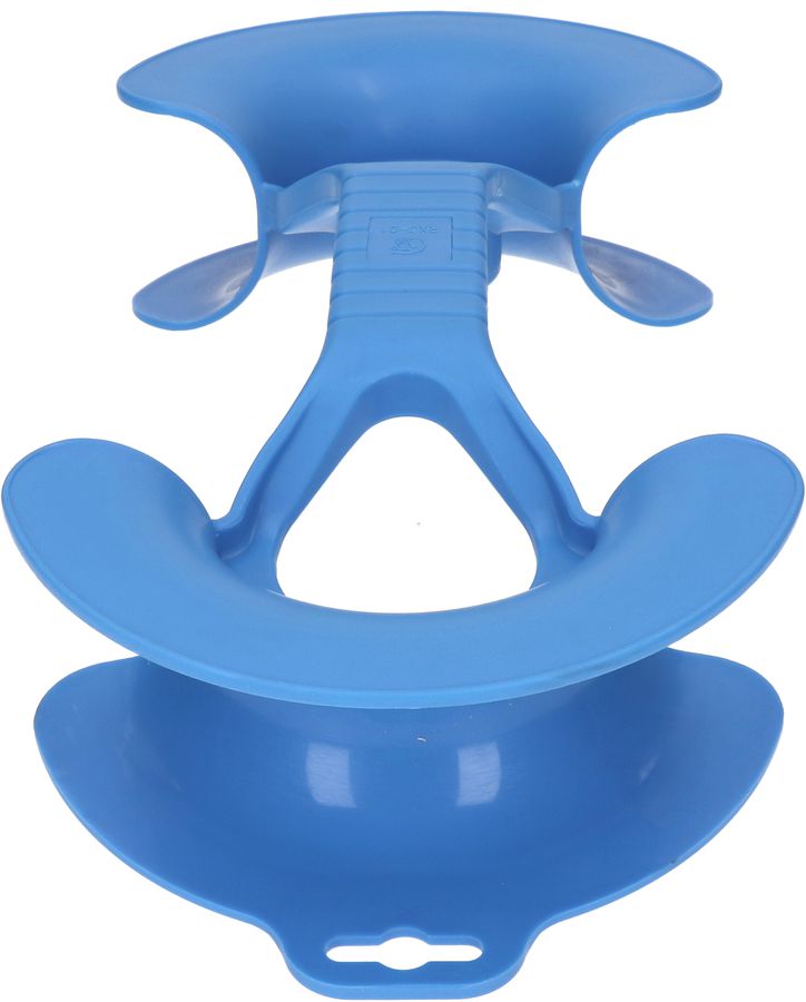 haltère à câble bleu avec poignée ergonomique