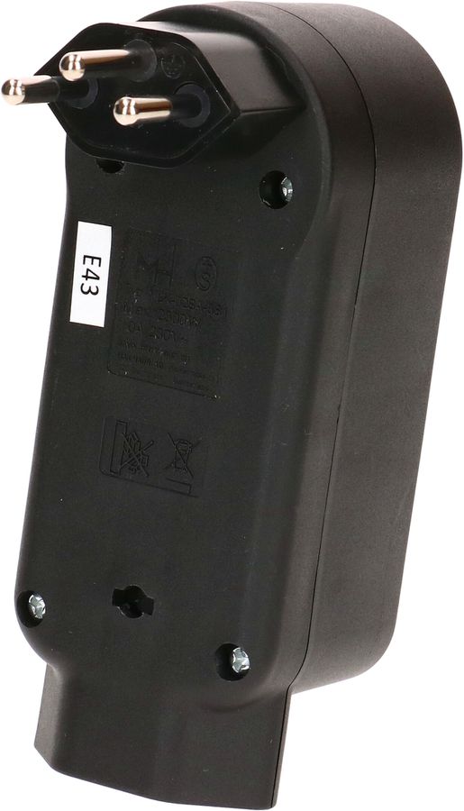 Abzweigstecker ADAPT 3+1x Typ 13 schwarz drehbar Green+Fair