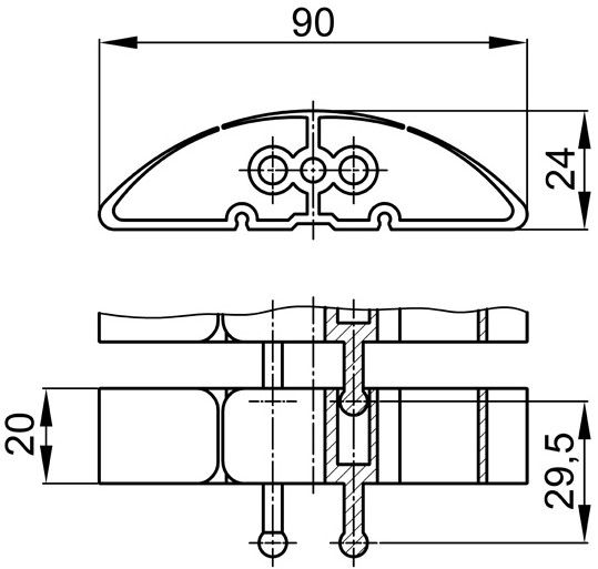serpentin de câble Pro 90 1.00m blanc RAL9003