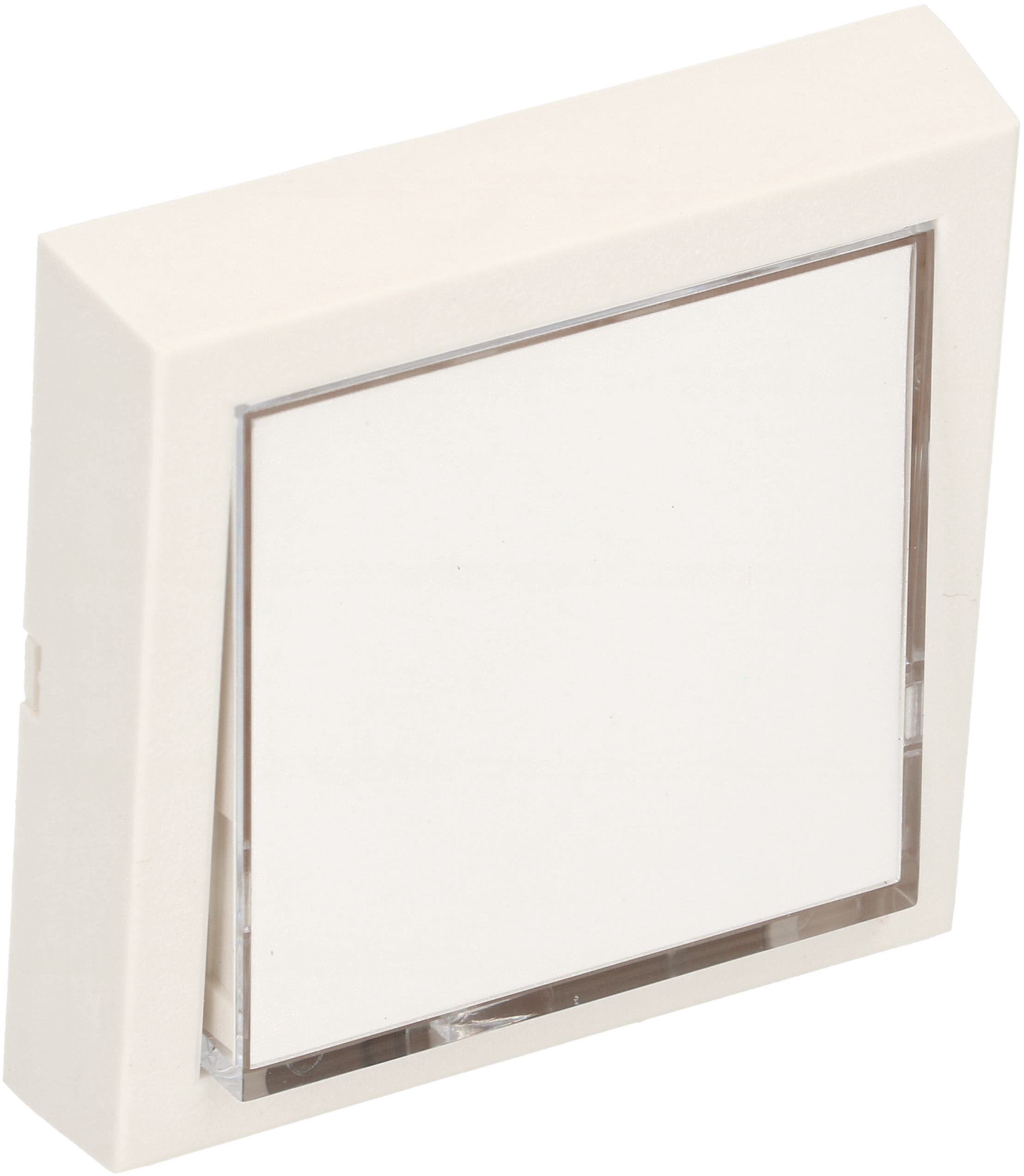 Bouton-poussoir carré blanc ivoire