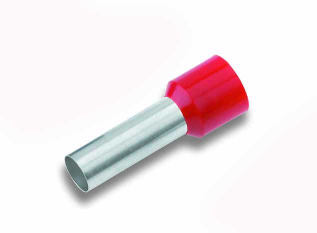 Cosse tubulaire à sertir isolée 0.5mm²/6mm blanc DIN 46228