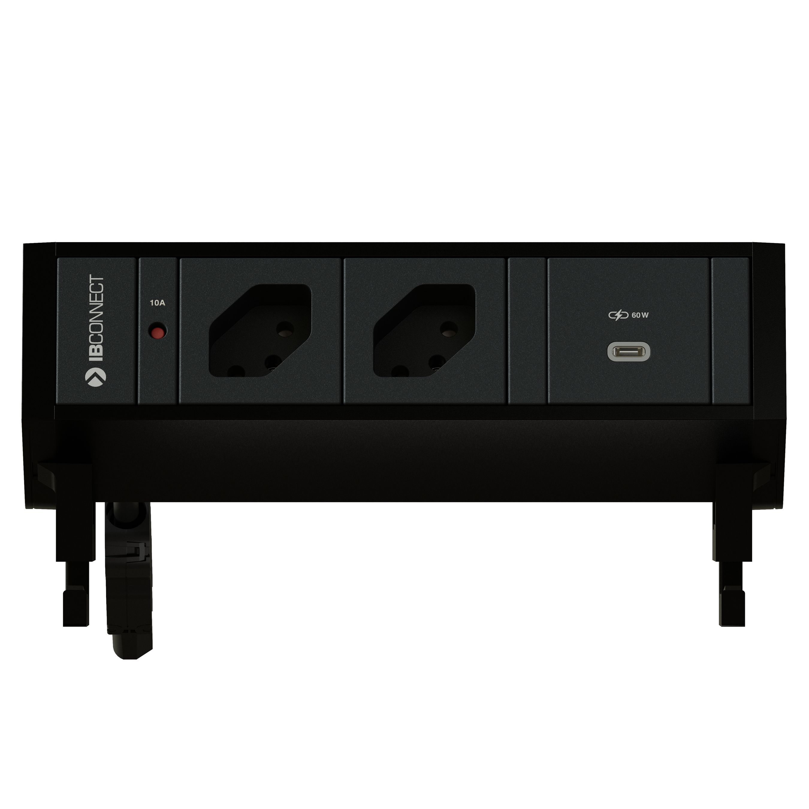 SUPRA bloc multiprise noir 2x type 13 1x USB-C 60W