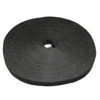 rouleau de velcro double face 25m noir