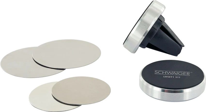 kit de supports magnétiques pour voiture 6 parties alu argenté