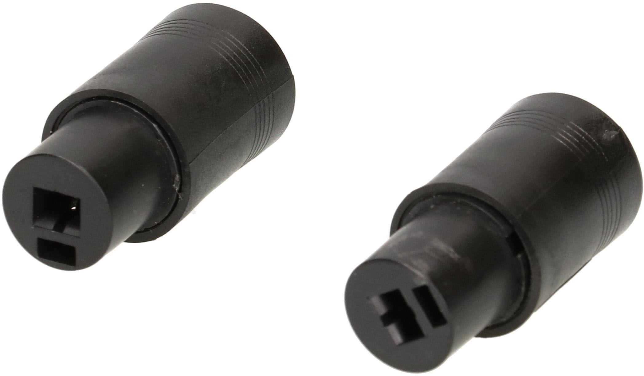 prise haut-parleur noir 2 pièces