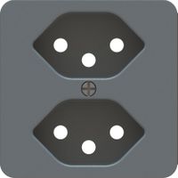 prise 2x type 13 plaque frontale priamos anthracite