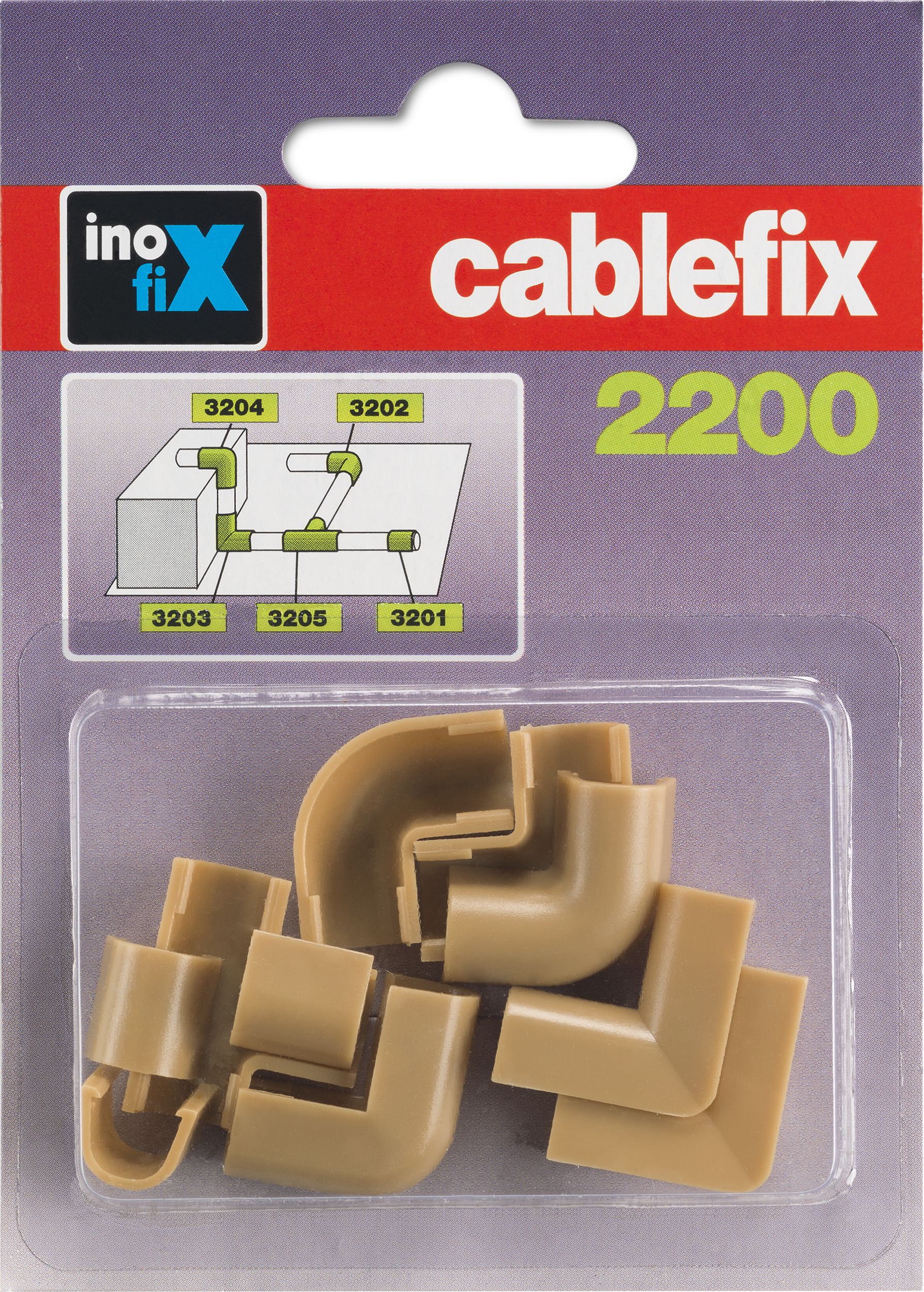 Raccords de goulotte 5mm beige assorti 10 pcs.