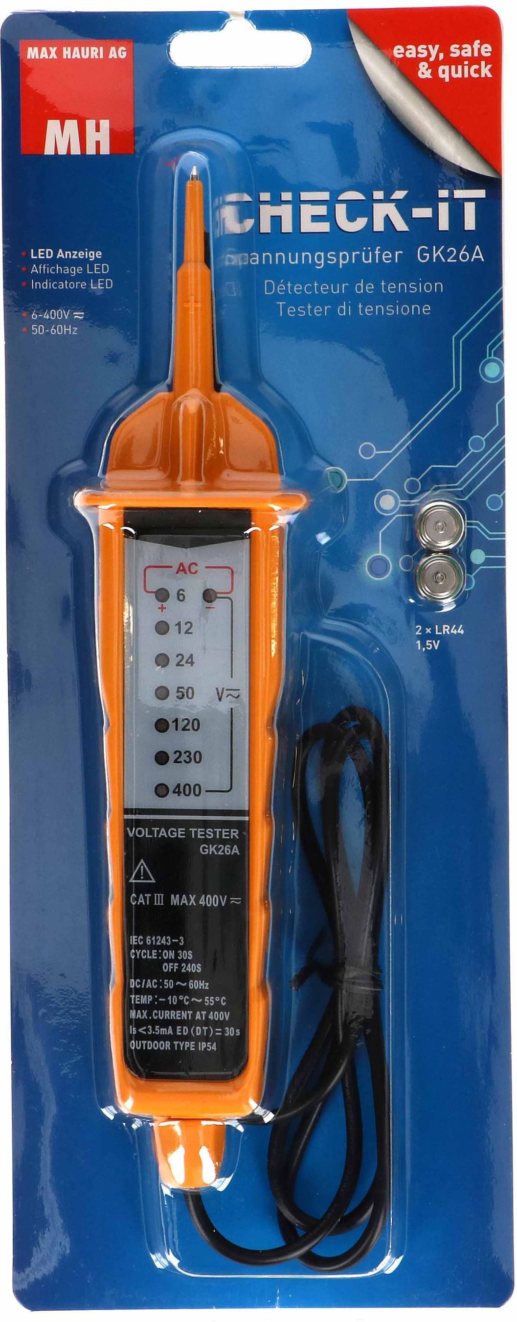 Spannungsprüfer GK26A gelb