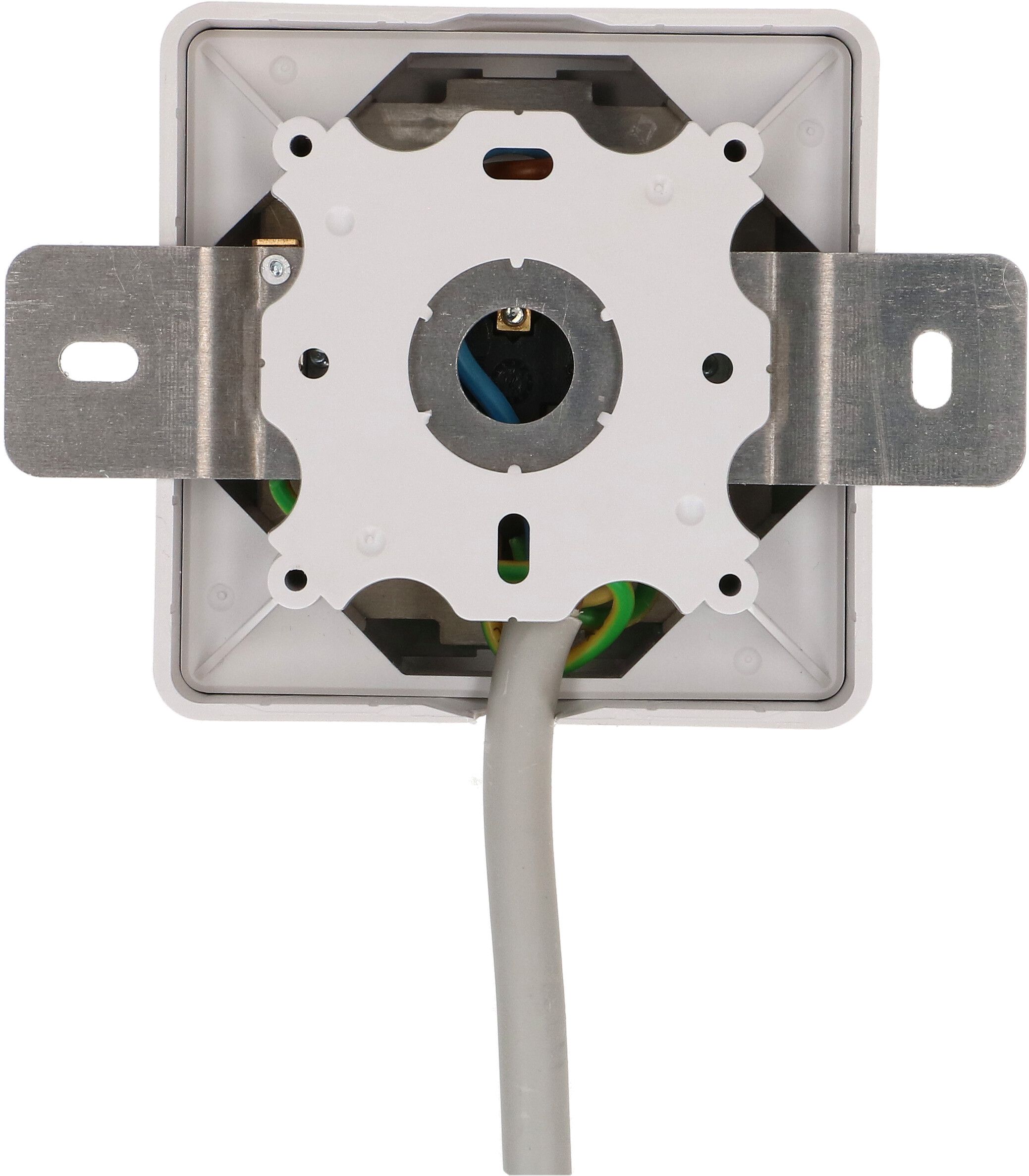 Steckdose 1x Typ 23 AP mit Montagebügel priamos weiss