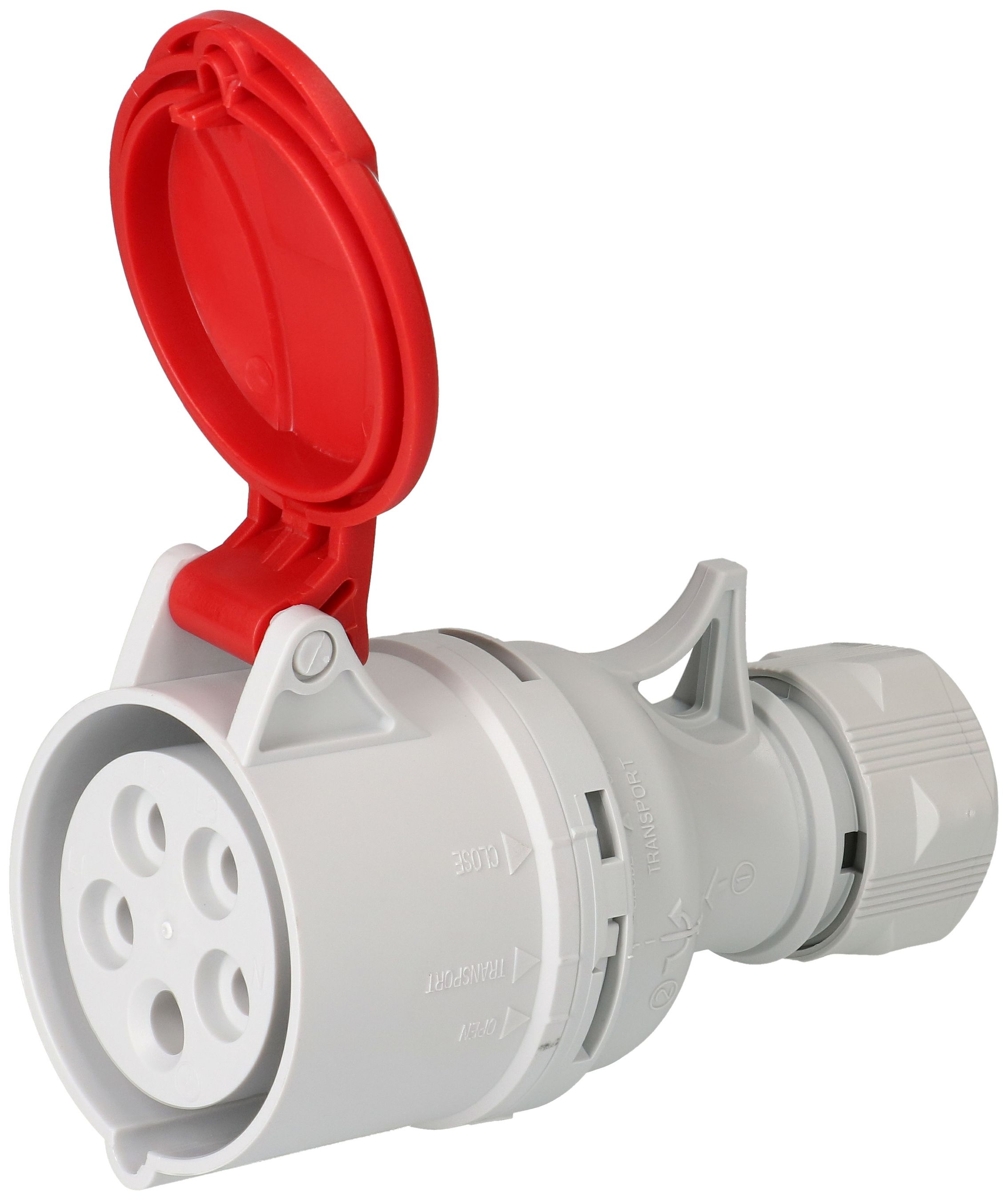 prise CEE 3P+N+E 400V/16A rouge IP44