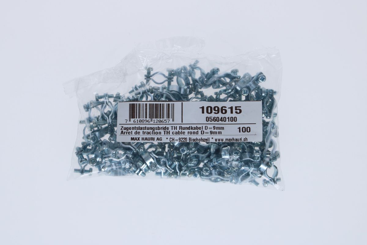 bride de décharge de traction acier galvanisé 2x M2.5x9mm