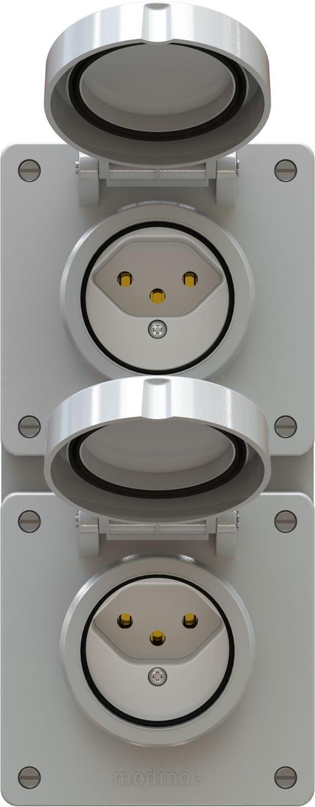 combinaison type 13 / type 13 ta.2x1 ENC exo IP55 gris clair