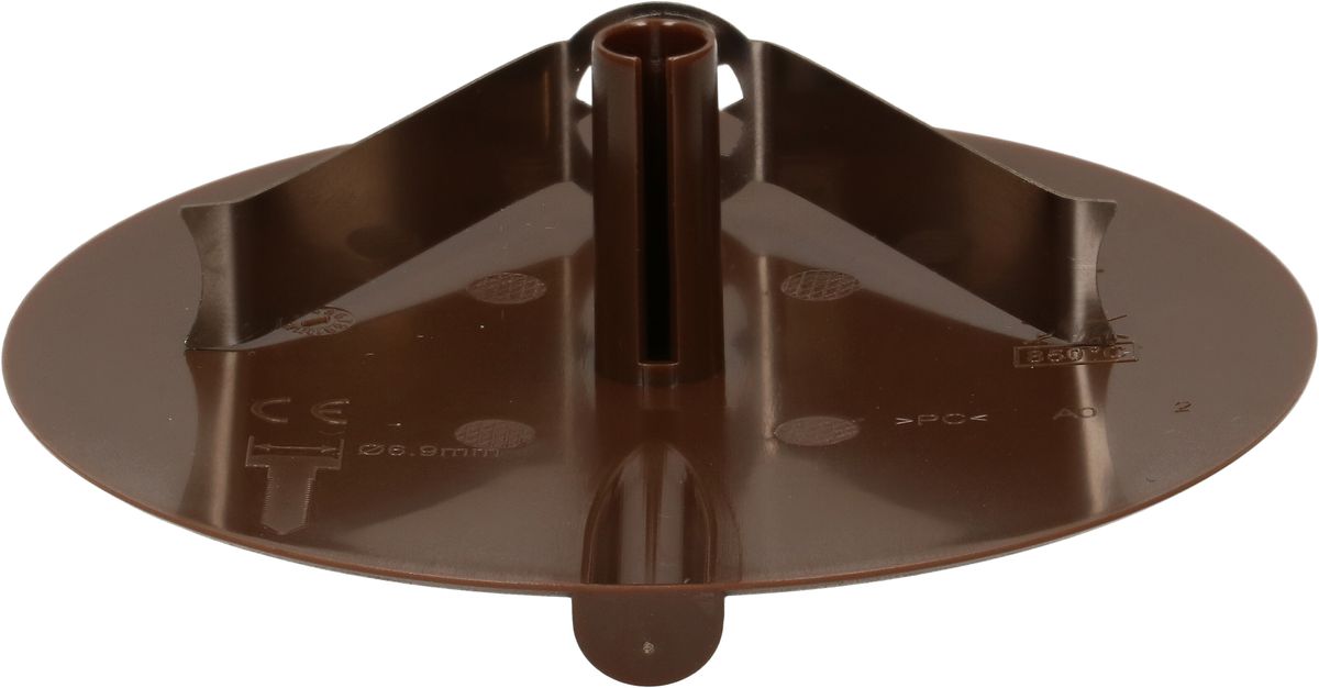 rosette de plafond rond plat é. ressort + en. de câble enfich. bn