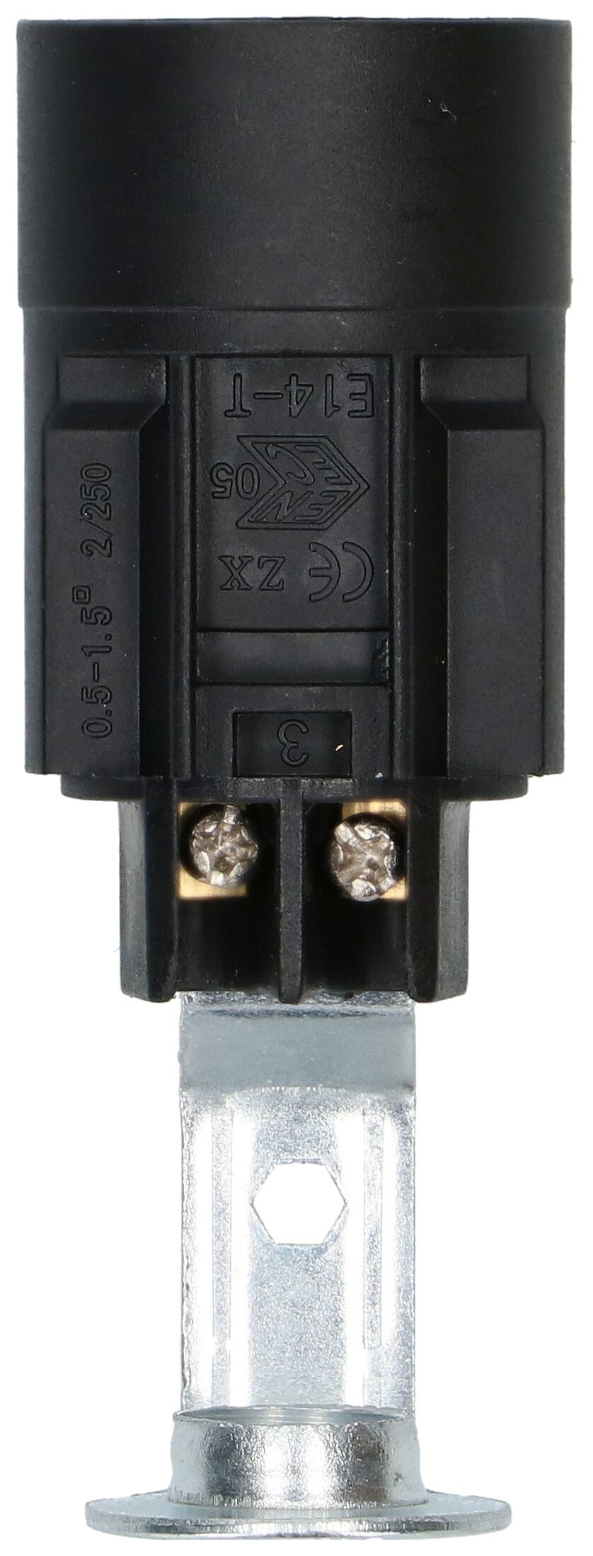 douille E14 bougie M10x1 H=65mm noir